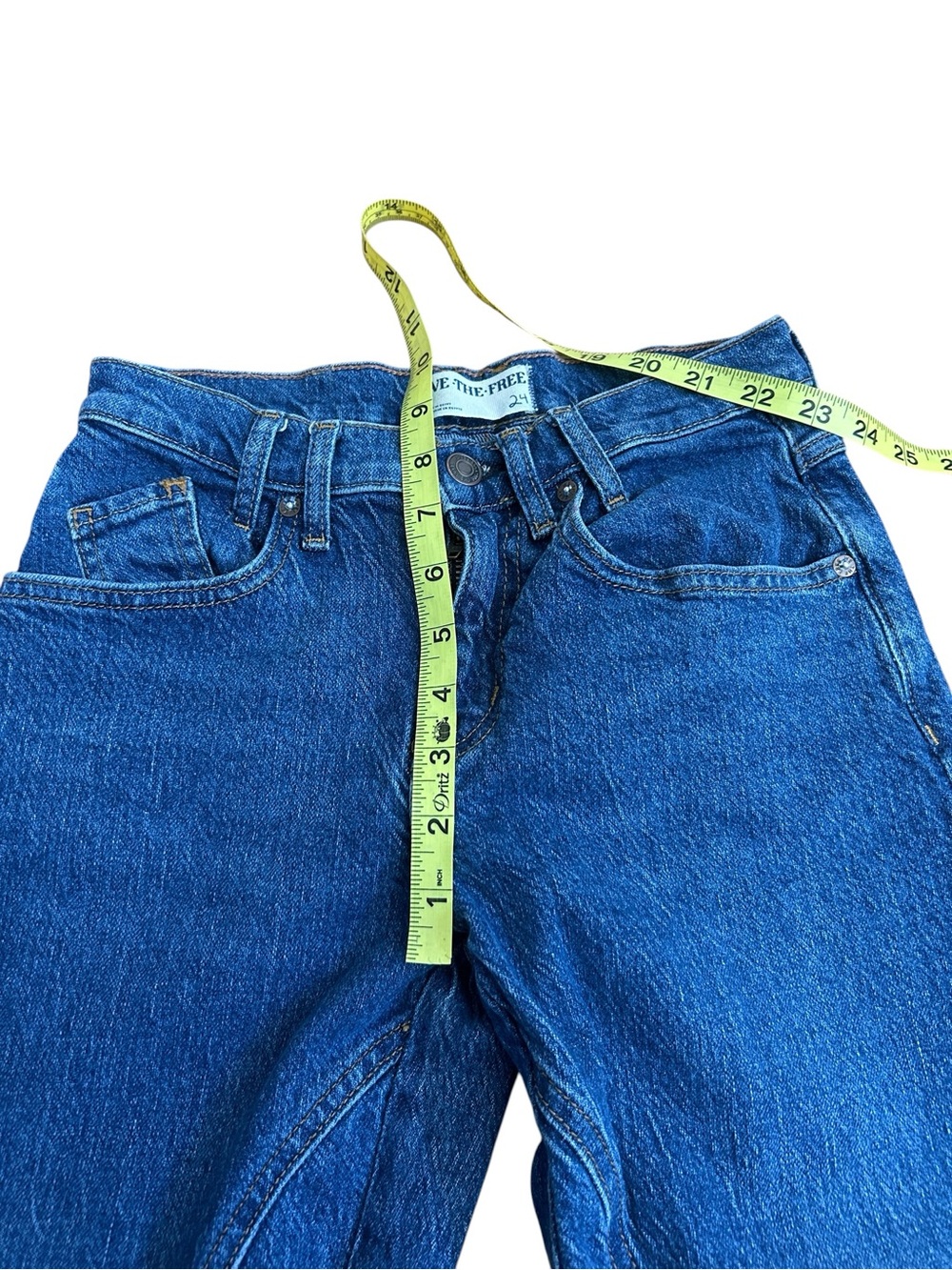 Free People We The Free Raw Hem Cropped Denim Jeans size 24 - Picture 4 of 6